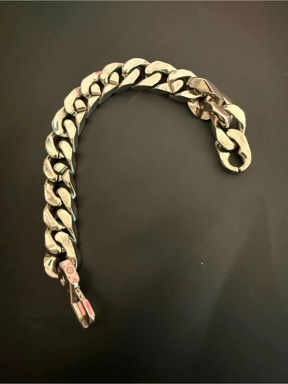 Louis Vuitton VIRGIL ABLOH LV Cuban Chain Links Bracelet Silver